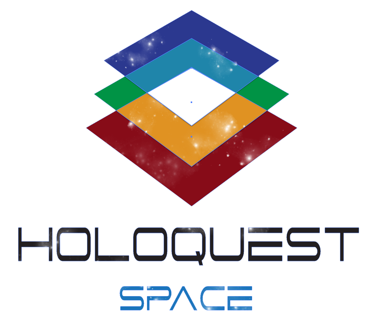 HoloQuest Space Logo with Stars